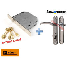 ЗАМОК С РУЧКАМИ БРОНЗА ДЛЯ ВХОДНОЙ ДВЕРИ СУВАЛЬДНЫЙ HR-06R  ПРАВЫЙ