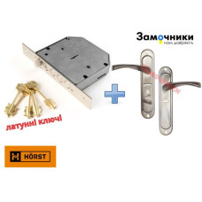 ЗАМОК С РУЧКАМИ ДЛЯ ВХОДНОЙ ДВЕРИ СУВАЛЬДНЫЙ HR-06R  ПРАВЫЙ